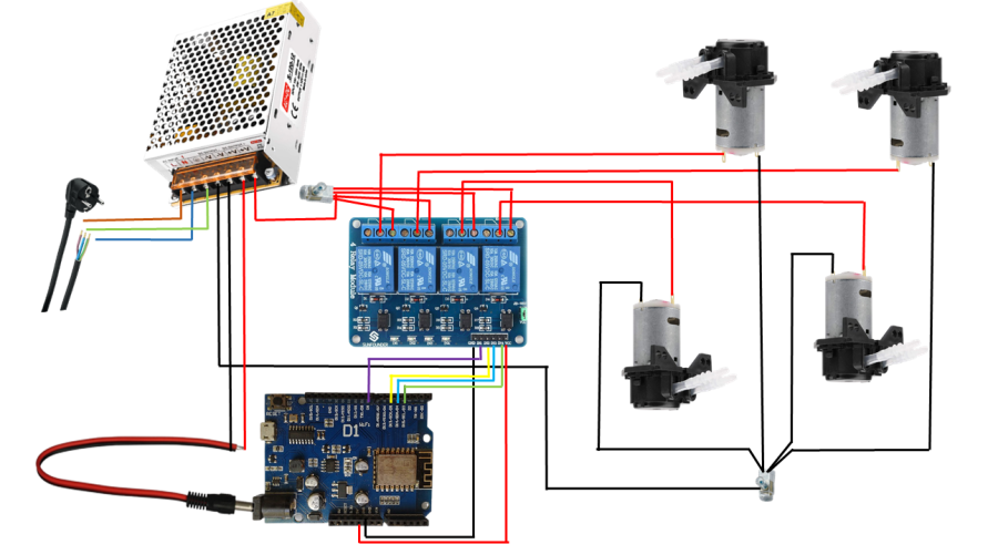 Cocktailmachine Connections